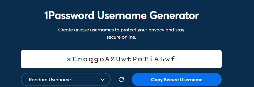 1password password generator